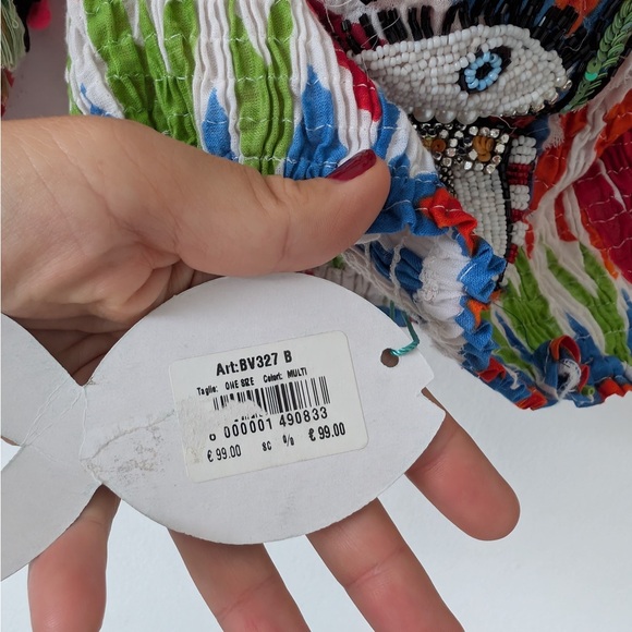 Vibrant Red Embroidered Crop Top - Picture 9 of 10